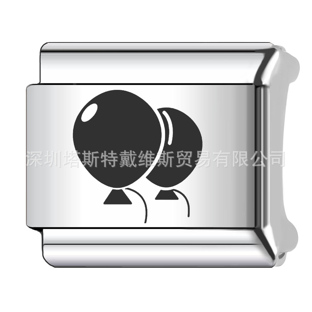 Wholesale 9mm Italian Charm Starter Bracelets DIY square Single Section Creative Stainless Steel Composable Bracelet