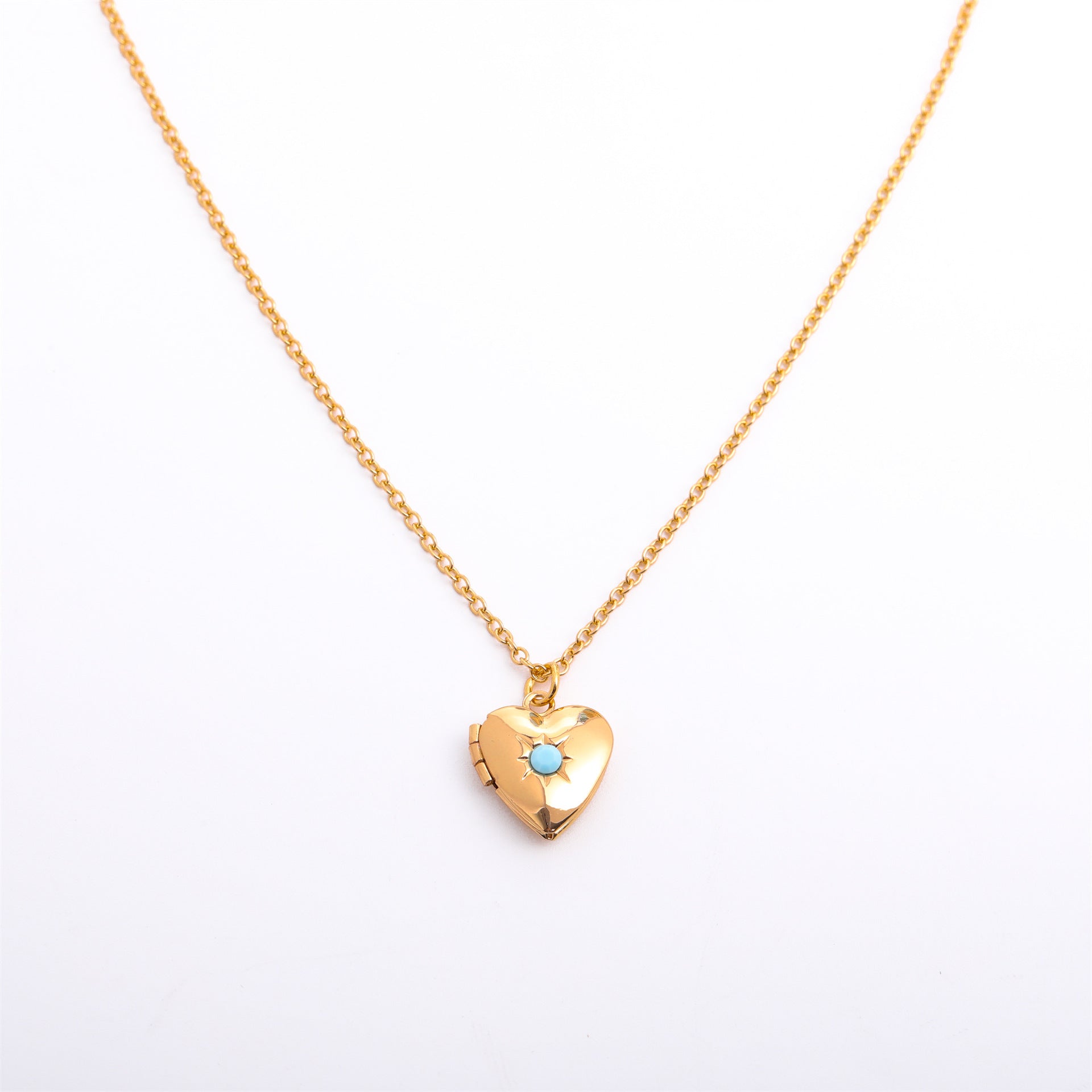 Wholesale December Birthstone Love Opening and Closing Photo Album Mother's Day Valentine Gift Necklace ACC-NE-JP009