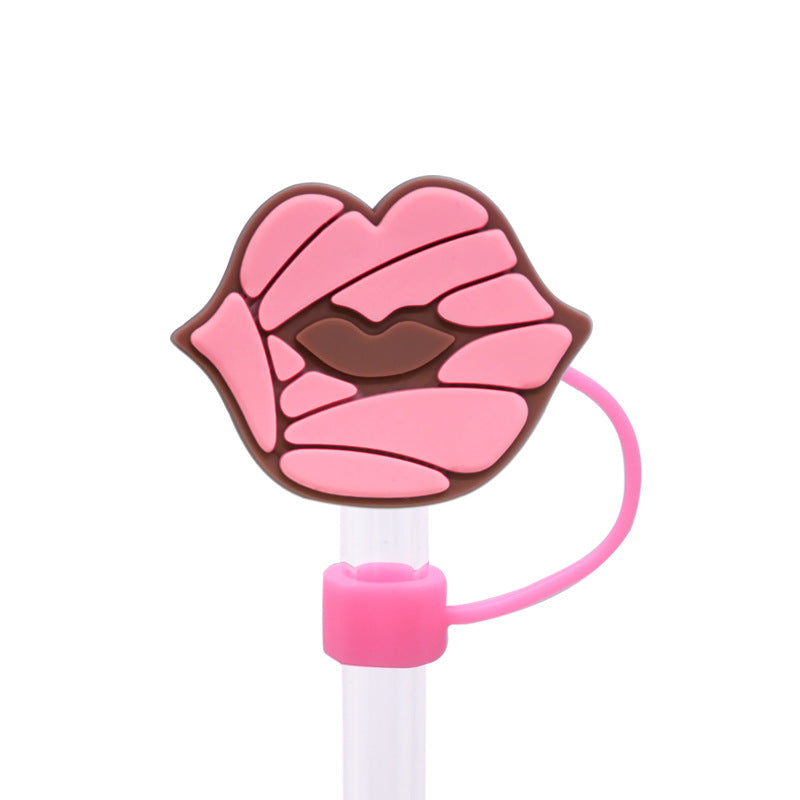 Wholesale Random 100pcs Bread Series Straw Cover 10MM Straw Tube Cap