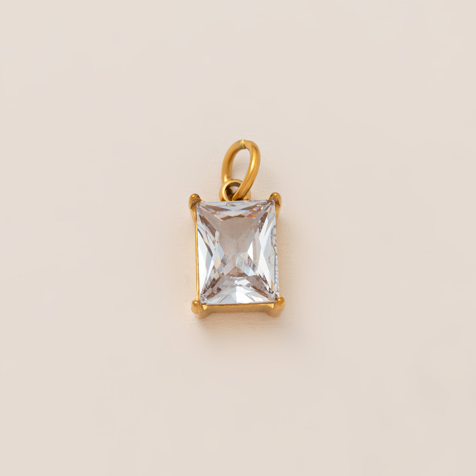 Wholesale Stainless steel pendant necklace with cubic zirconia