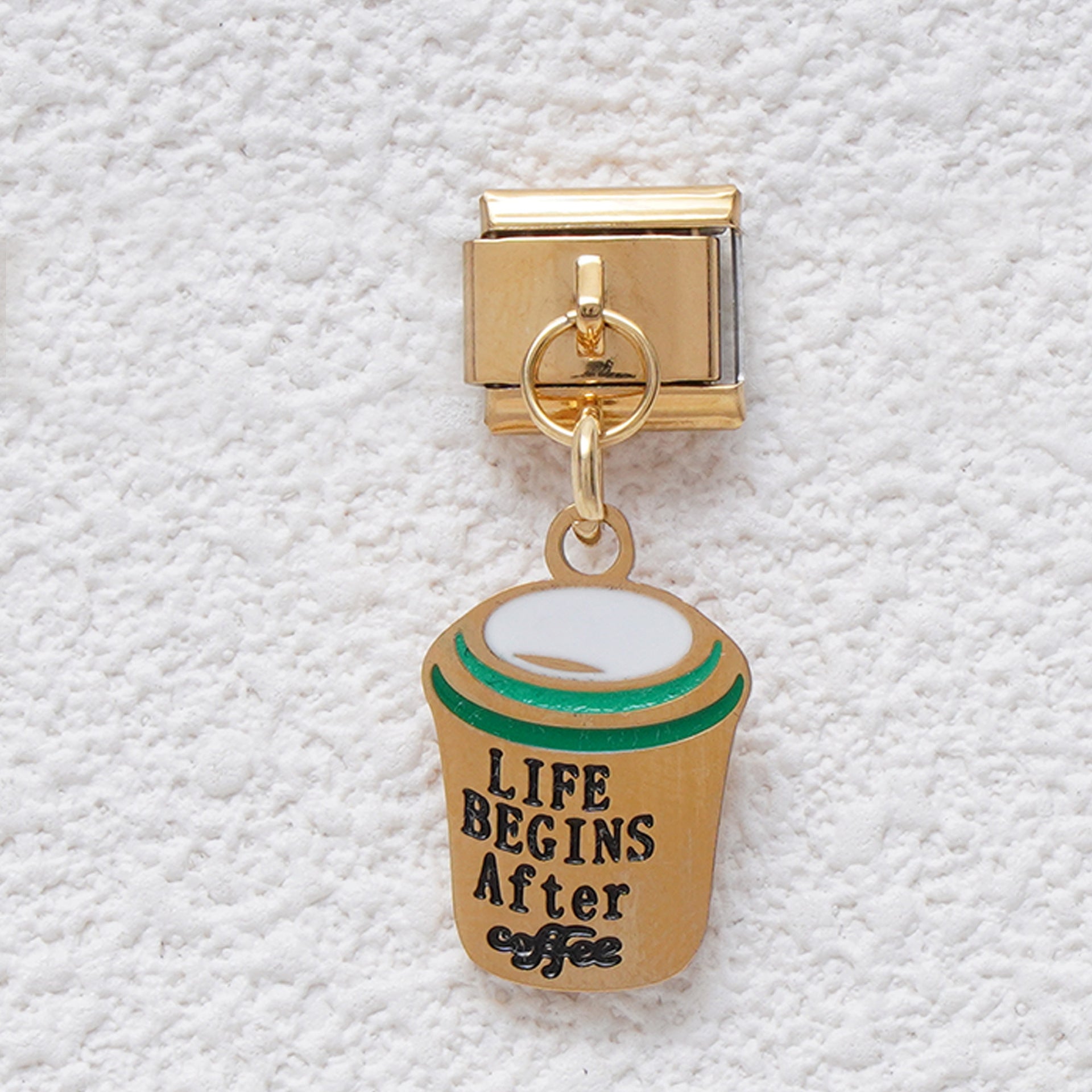 Wholesale Italian Charm Bracelet 9mm DIY Splicing French Fries Coffee Food Series Stainless Steel Composable Bracelet