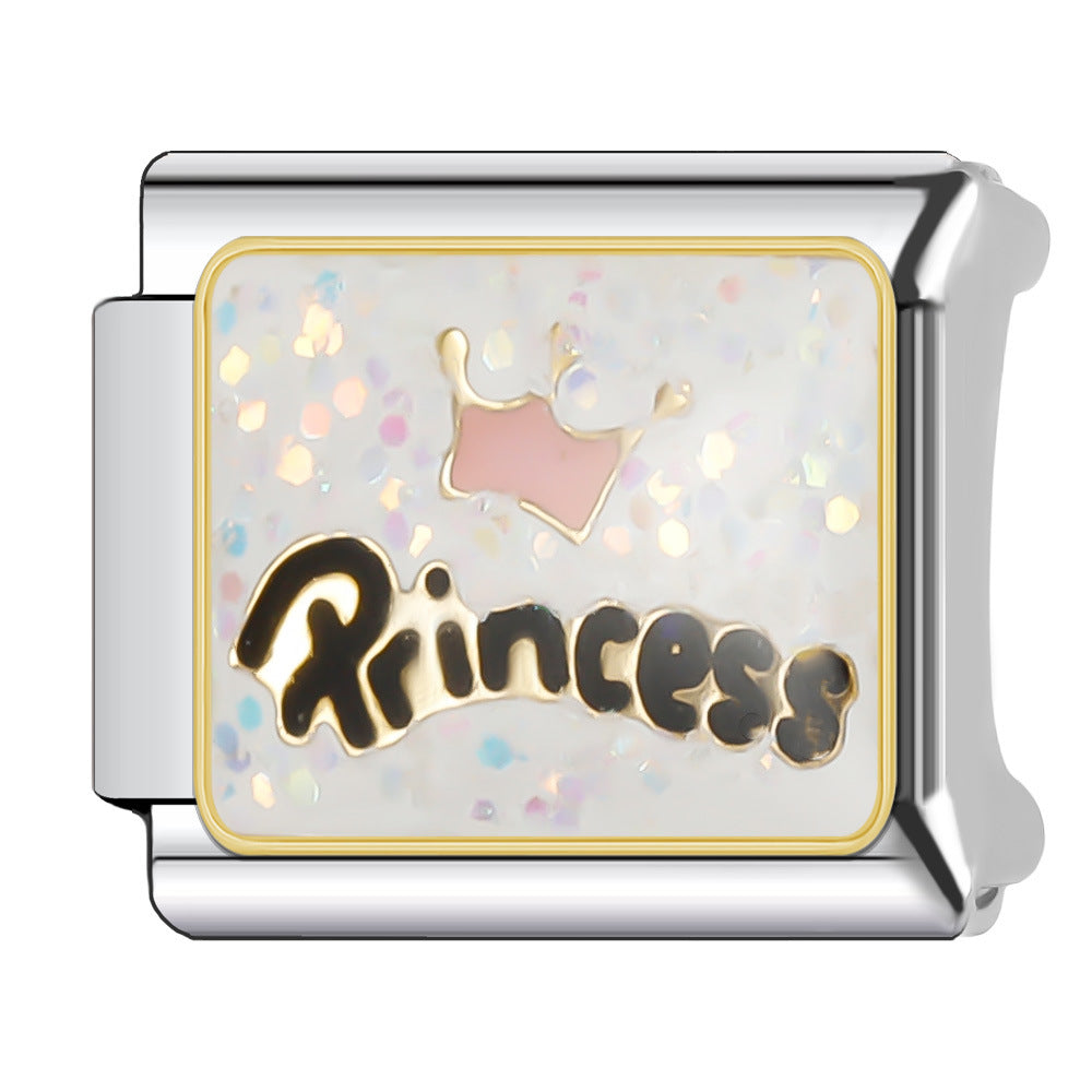 Wholesale Italian Charm Bracelet 9mm DIY Splicing Creative Pattern Stainless Steel Composable Bracelet