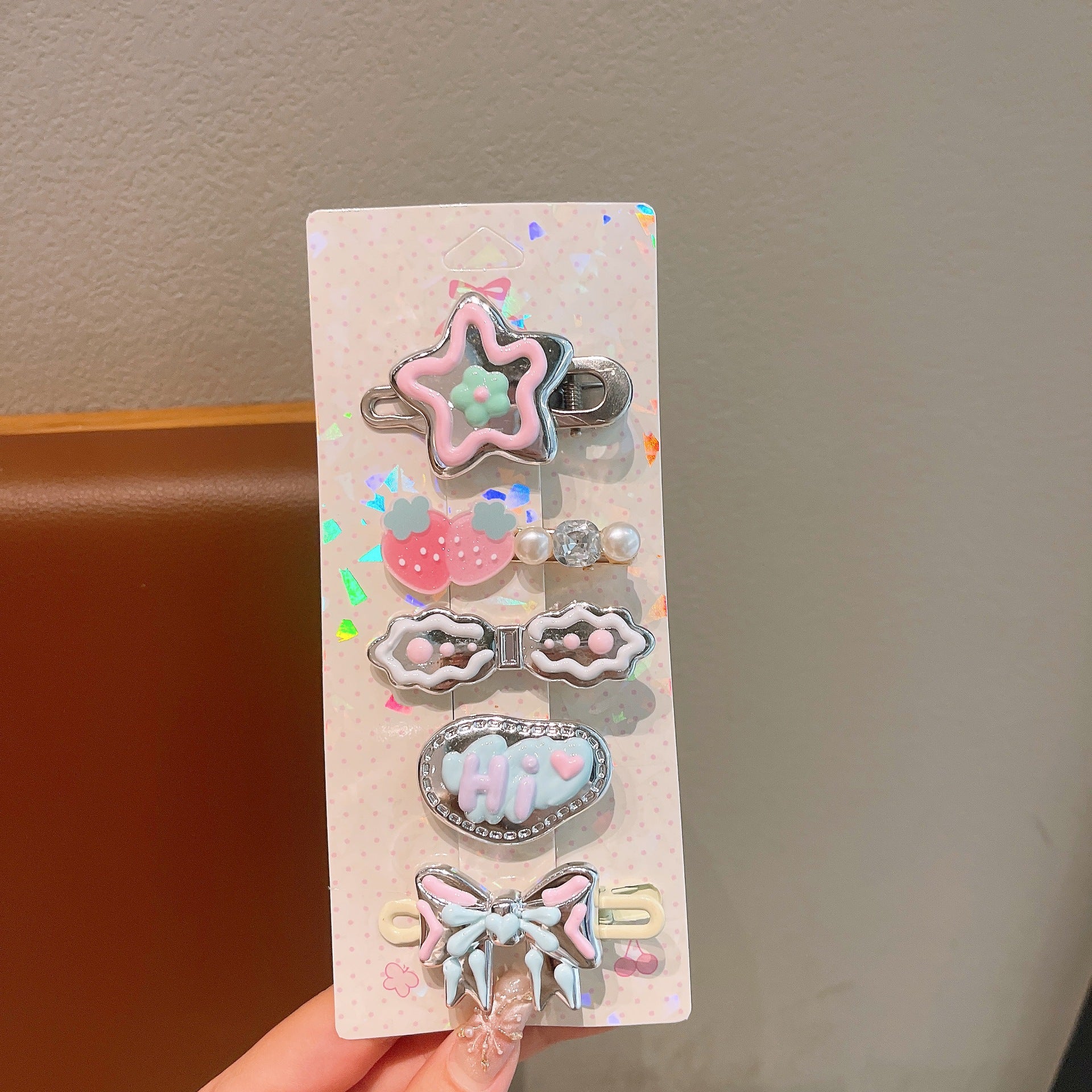 Wholesale Sweet  Cute Cartoon Style  Girl  Stars and Cat Kids Hair Clips