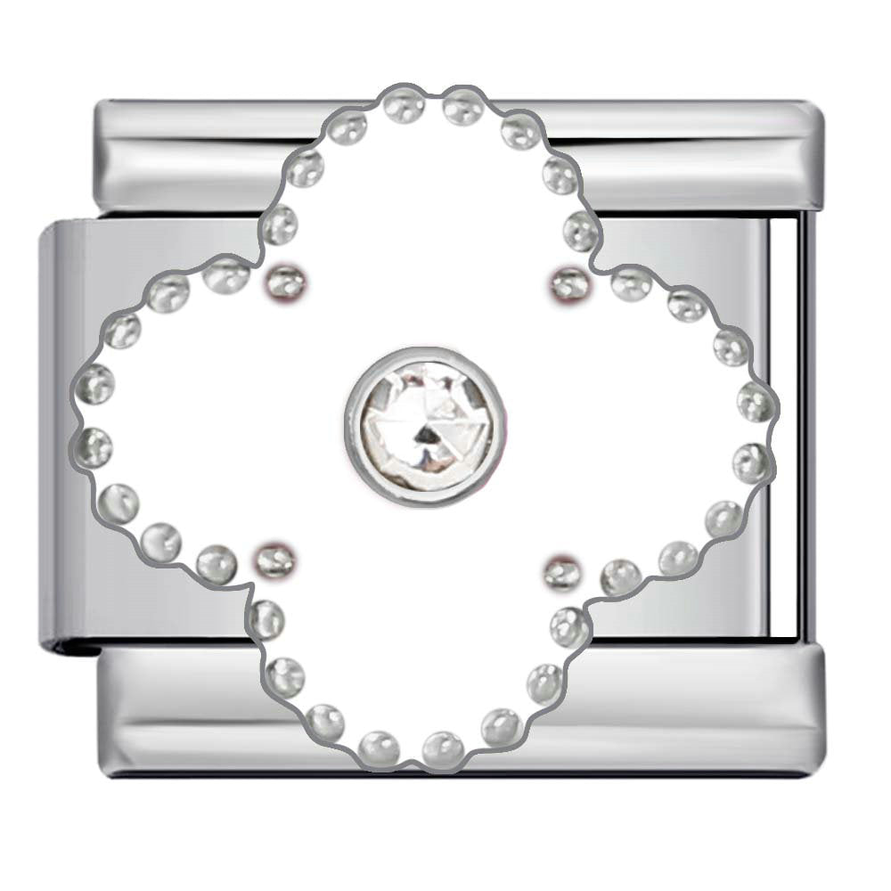 Wholesale 9mm Italian Charm Starter Bracelets DIY Four Leaf Clover Stainless Steel Composable Bracelet