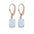 Wholesale alloy  inlaid four claw oval earrings