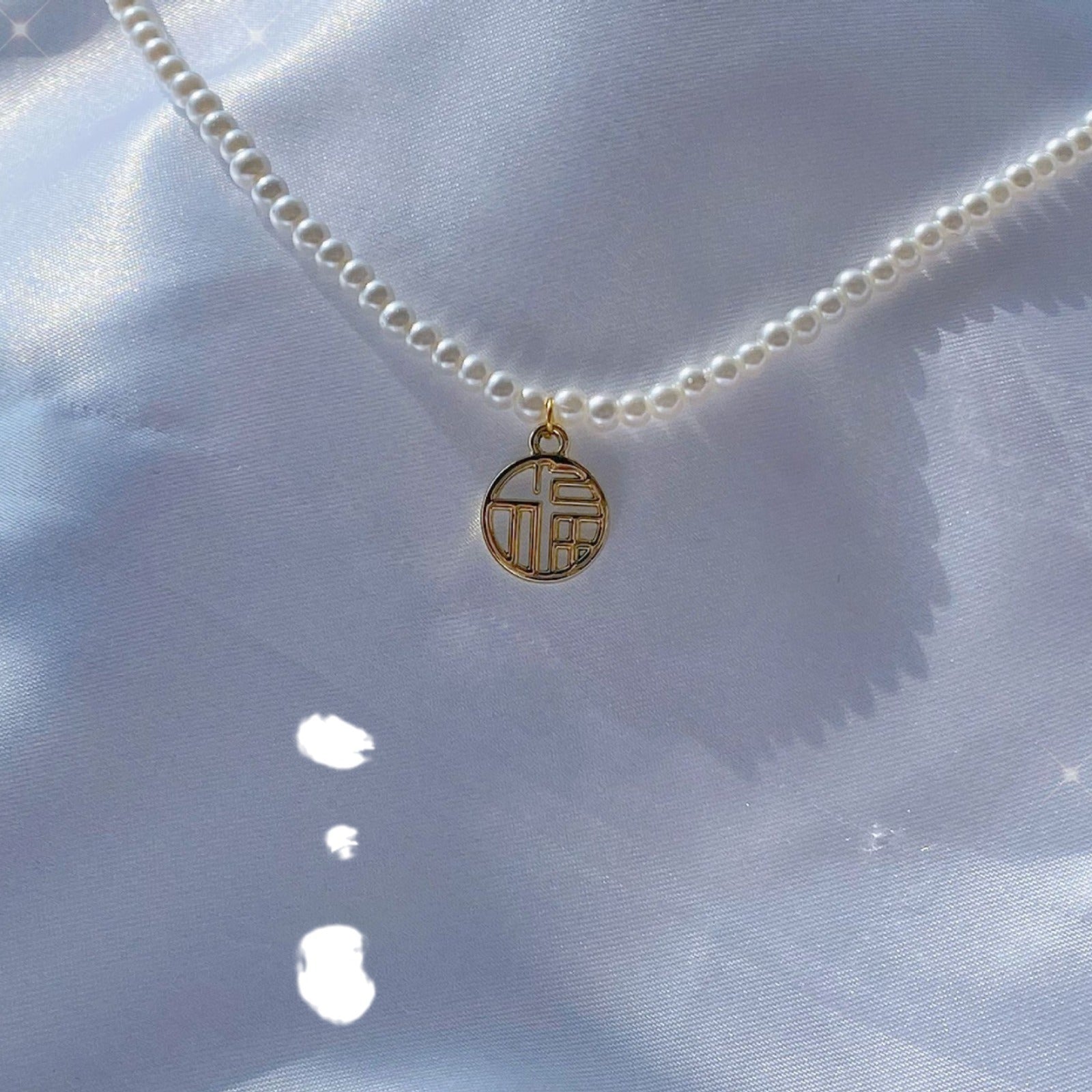 Wholesale Camellia Pearl Necklace Collarbone Chain Choker Necklace ACC-NE-Hanxi002