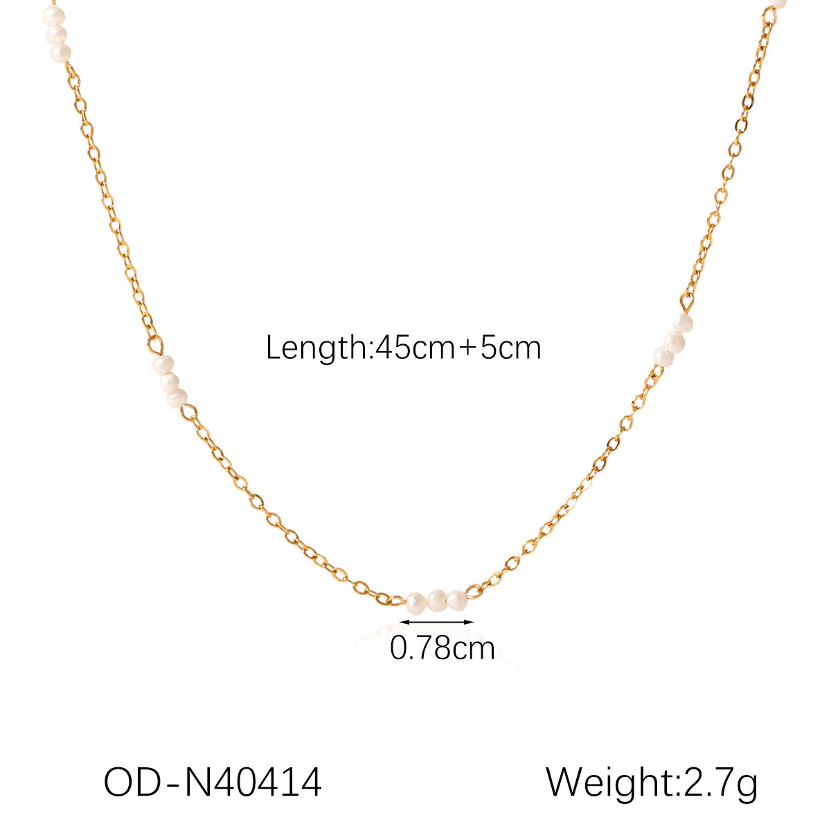 Wholesale Stainless Steel Flower Shape Pearl Necklace