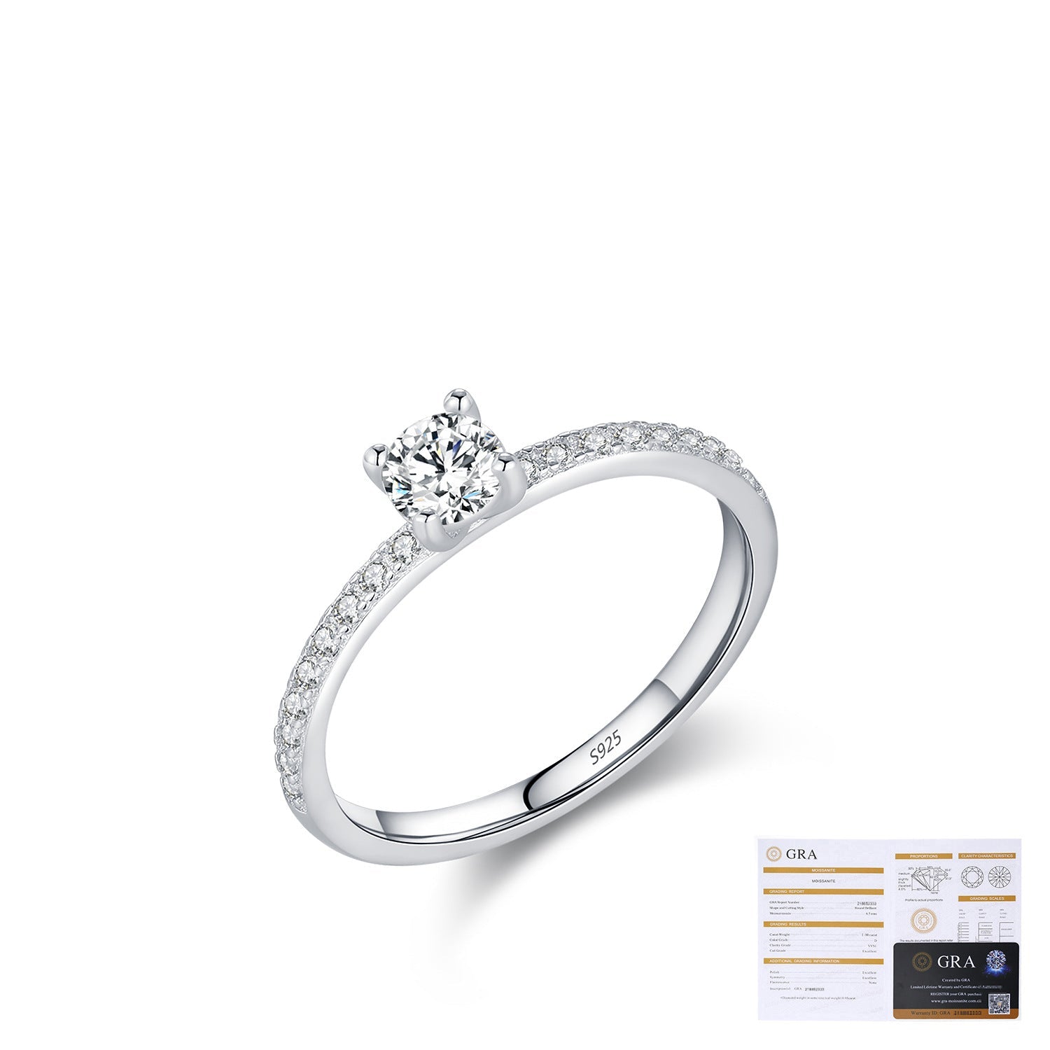 Wholesale  Diamond  s925 Silver Luxury  Shiny Diamond  Ring