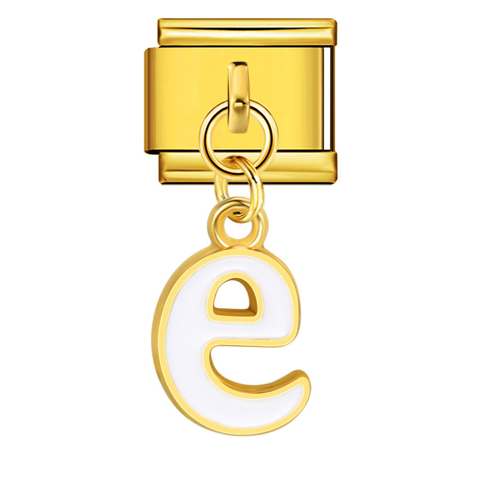 Wholesale Italian Charm Bracelet 9mm DIY Splicing Letter Series Stainless Steel Composable Bracelet