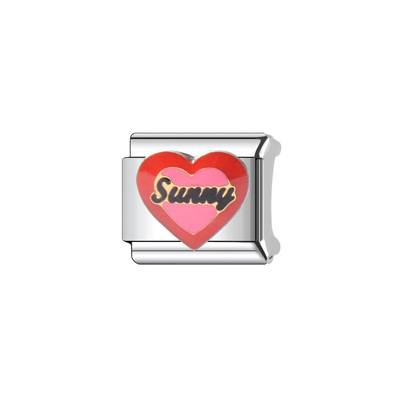 Wholesale Italian Charm Bracelet 9mm DIY Splicing Love Stainless Steel Composable Bracelet