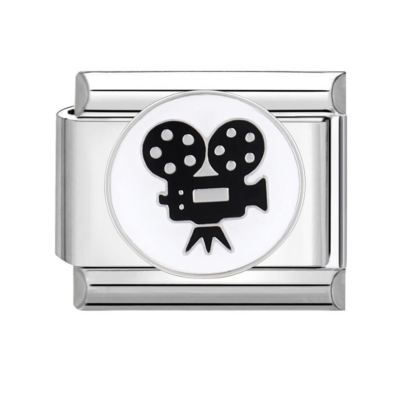 Wholesale Italian Charm Bracelet 9mm DIY Splicing Removable Stainless Steel Black Series Composable Bracelet