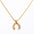 Wholesale Stainless steel U-shaped kaleidoscope lucky symbol inlaid zirconium necklace