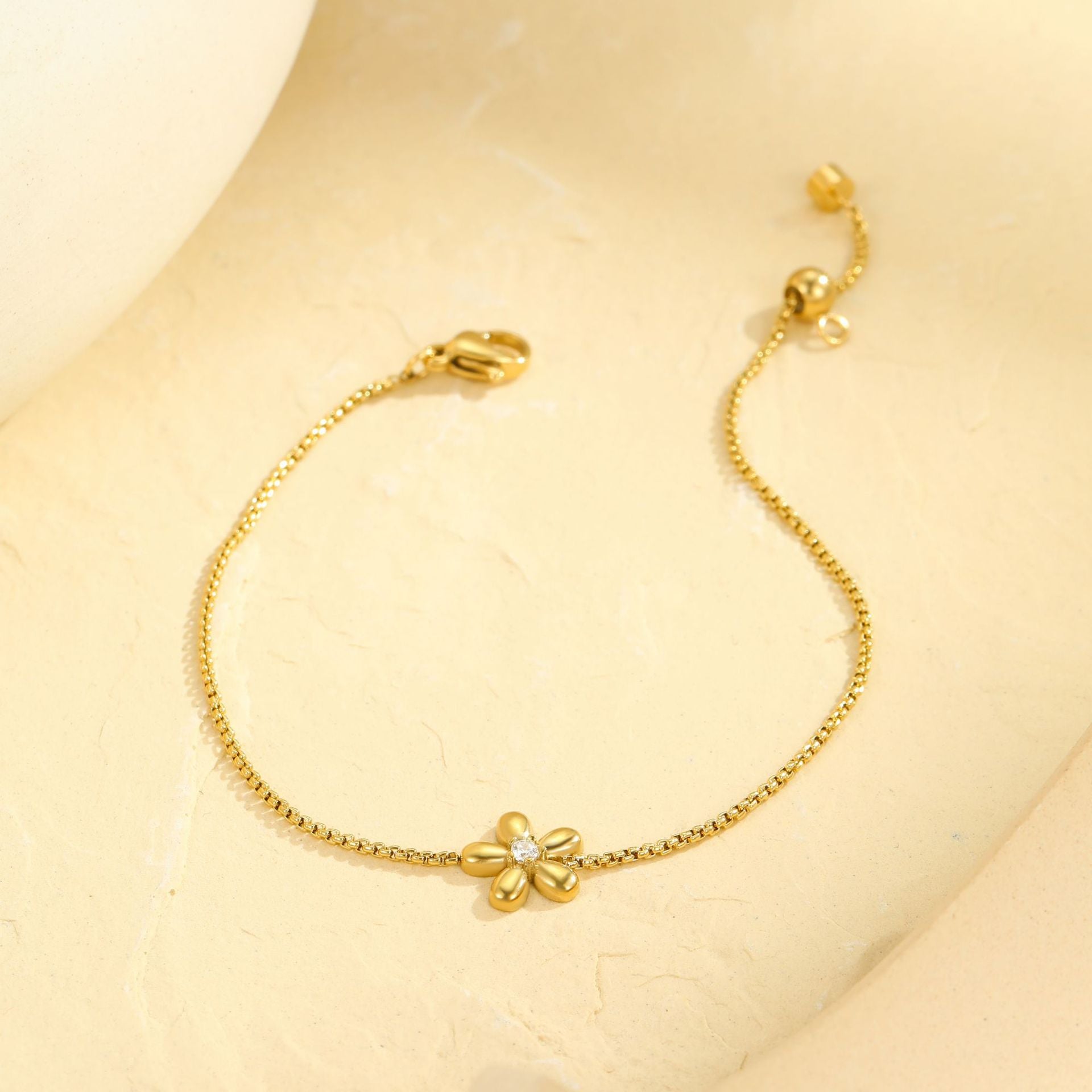 Wholesale  flower diamond fashion luxury stainless steel bracelet