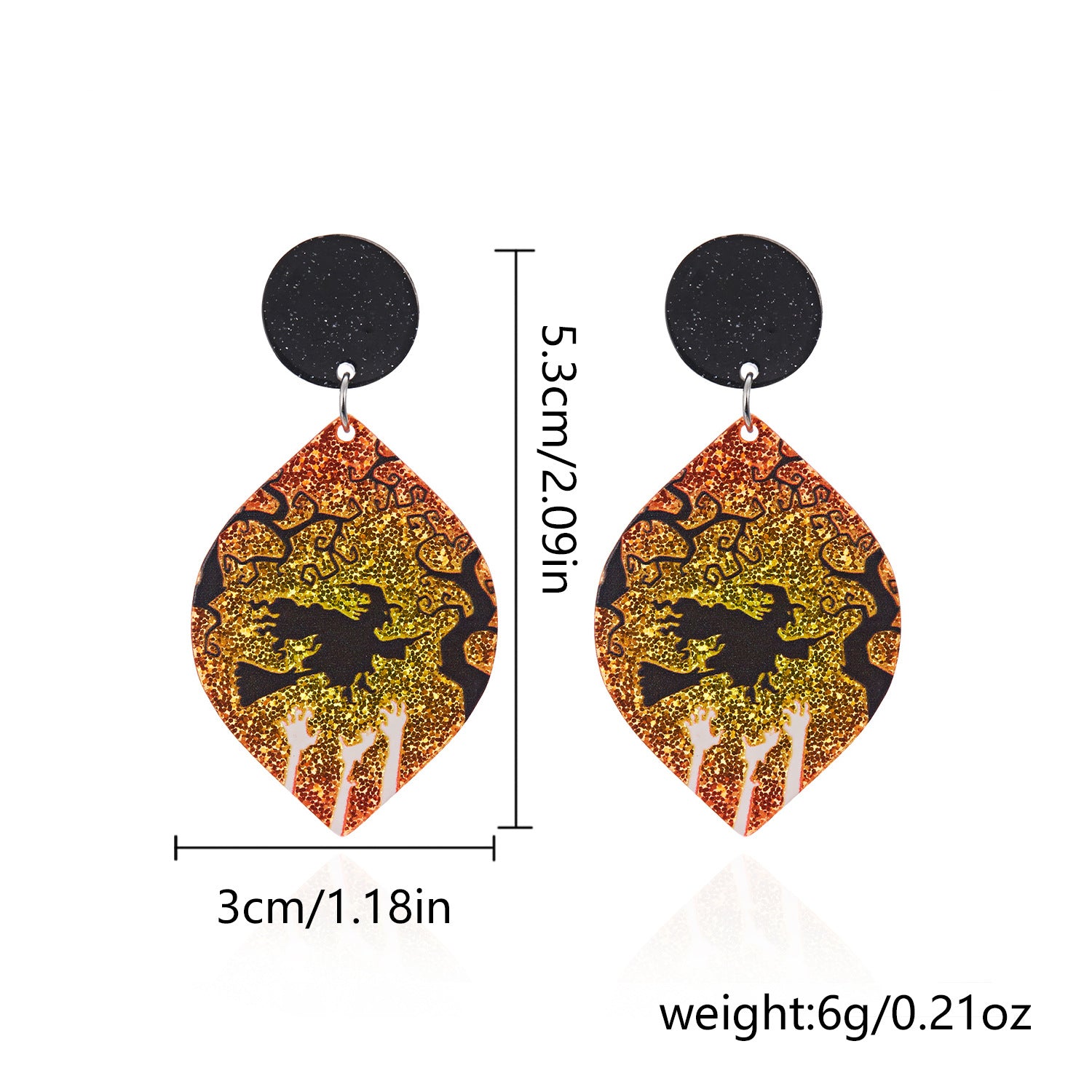 Wholesale Halloween Day Earrings Jewelry Fantasy Ghost Eyes  Acrylic Earrings