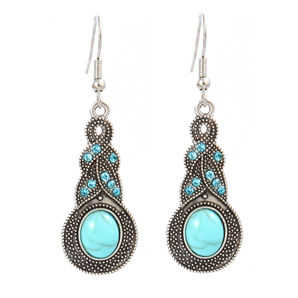 Wholesale Turquoise   Bohemian Tassel Earrings