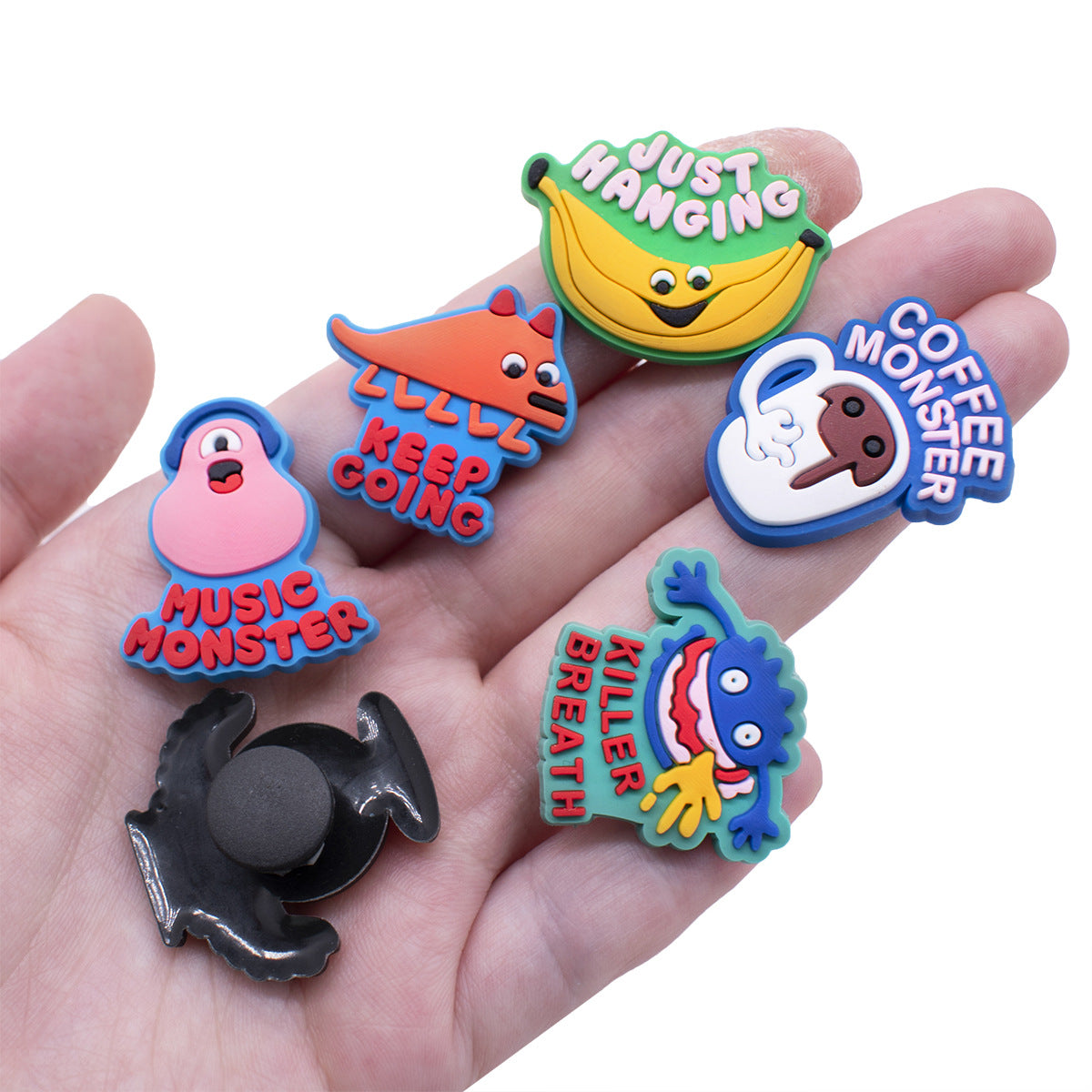 Wholesale Random 100pcs Monster Series PVC Soft Rubber Shoe Buckle Decoration ACC-SC-RYY073