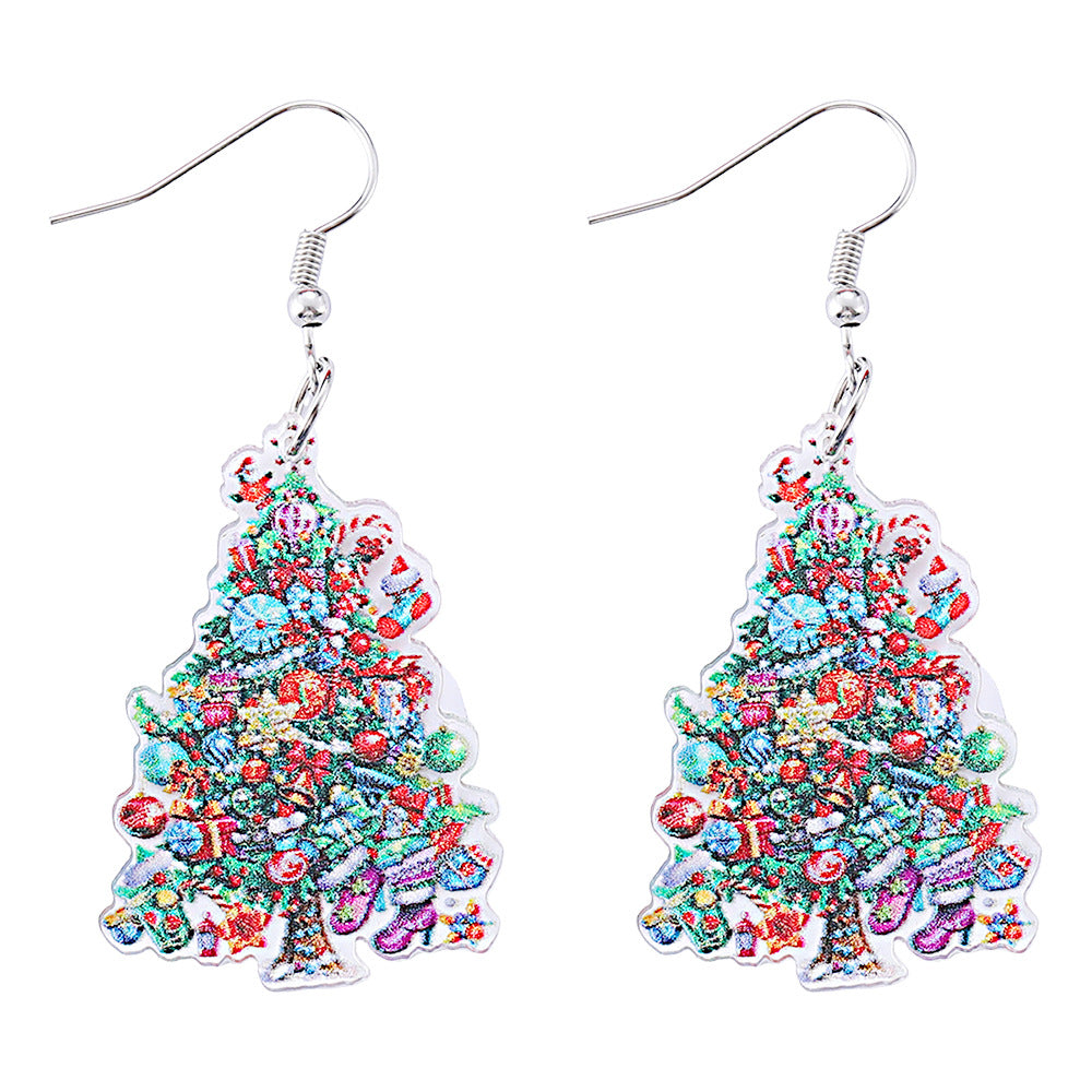 Wholesale Christmas gift box candy lantern Christmas tree pendant earrings