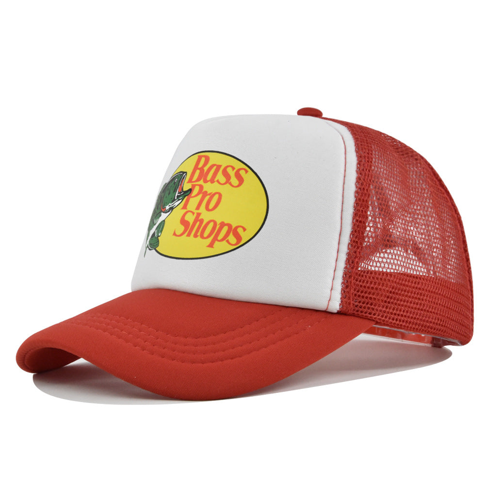 Wholesale Printed fish silk screen cap summer net Hat