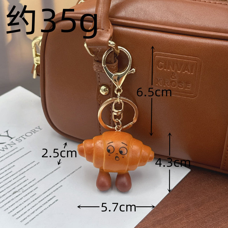 Wholesale Food Alkaline Water Bread Bag Pendant Keychains