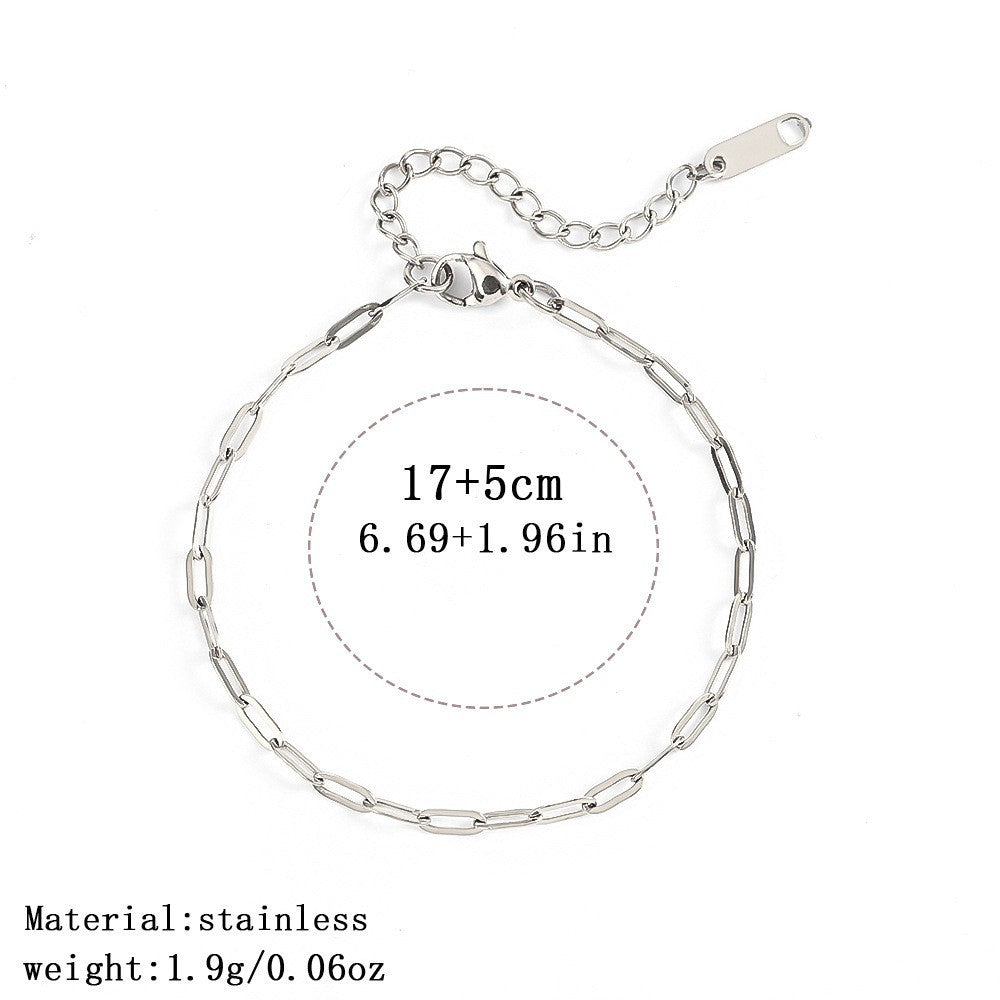 Wholesale Cross-Border Hot-Selling Stainless Steel Gold Bracelet for Women,  Plated with 18K Real Gold,  Fashionable and Versatile Bracelet,  Wholesale Titanium Steel Bracelet