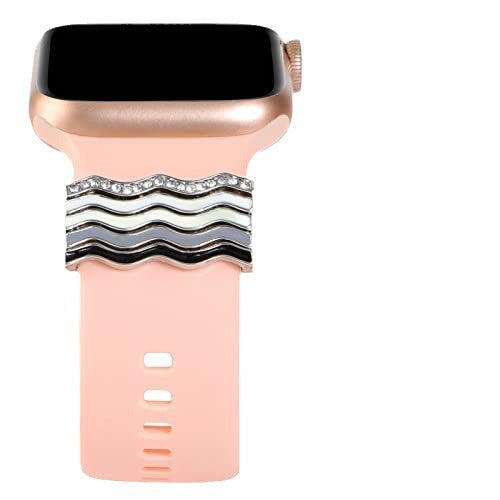 Wholesale Oil-Drip Diamond-Encrusted Five-Piece Set Smart Watch Silicone Strap Versatile Personalized DIY Trend Cross-Border