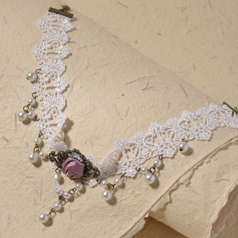 Wholesale white lace necklace luxury creative