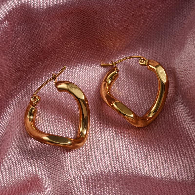 Boucles d'oreilles géométriques en acier inoxydable en gros