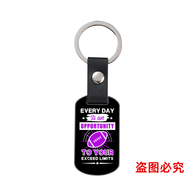Wholesale Leather Buckle Football Metal Keychain ACC-KC-Ganggu033