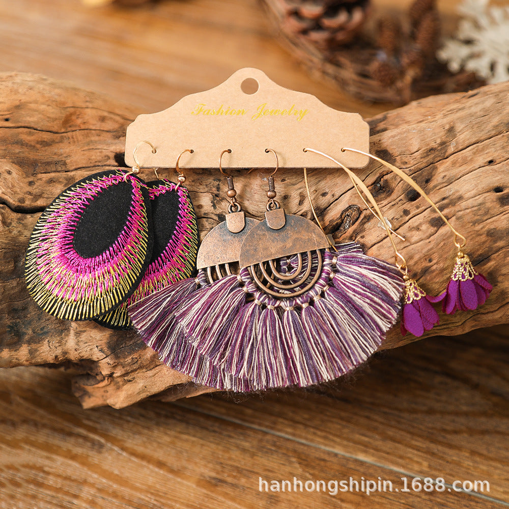 Wholesale Zinc Alloy Ethnic Style Hand woven Earrings Fashion Accessory Gift