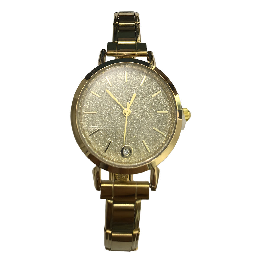 Wholesale Chic Fashion Casual Women' s Quartz Watch Steel Band Simple Design Everyday Accessory
