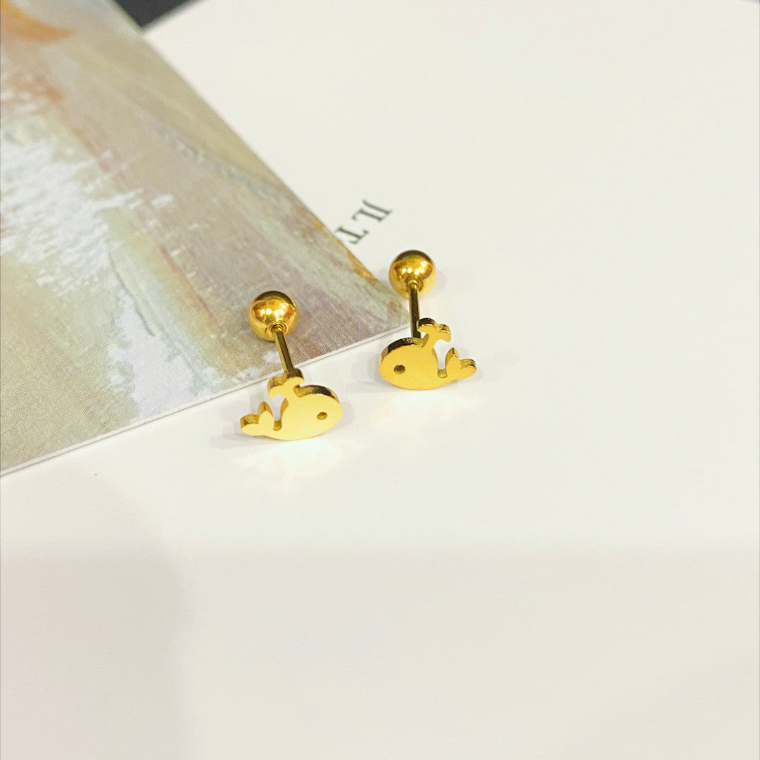 Wholesale Titanium Steel Animal Screw Earrings ACCVIP-ES-YZXW004