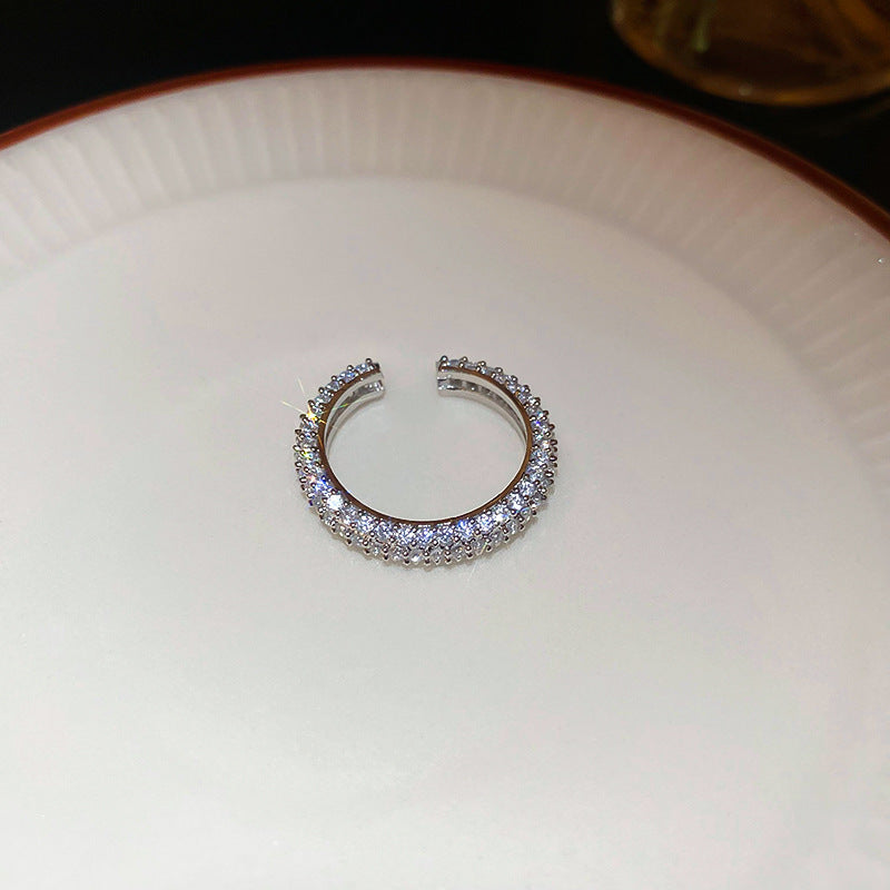 Wholesale zircon tiger eye open ring