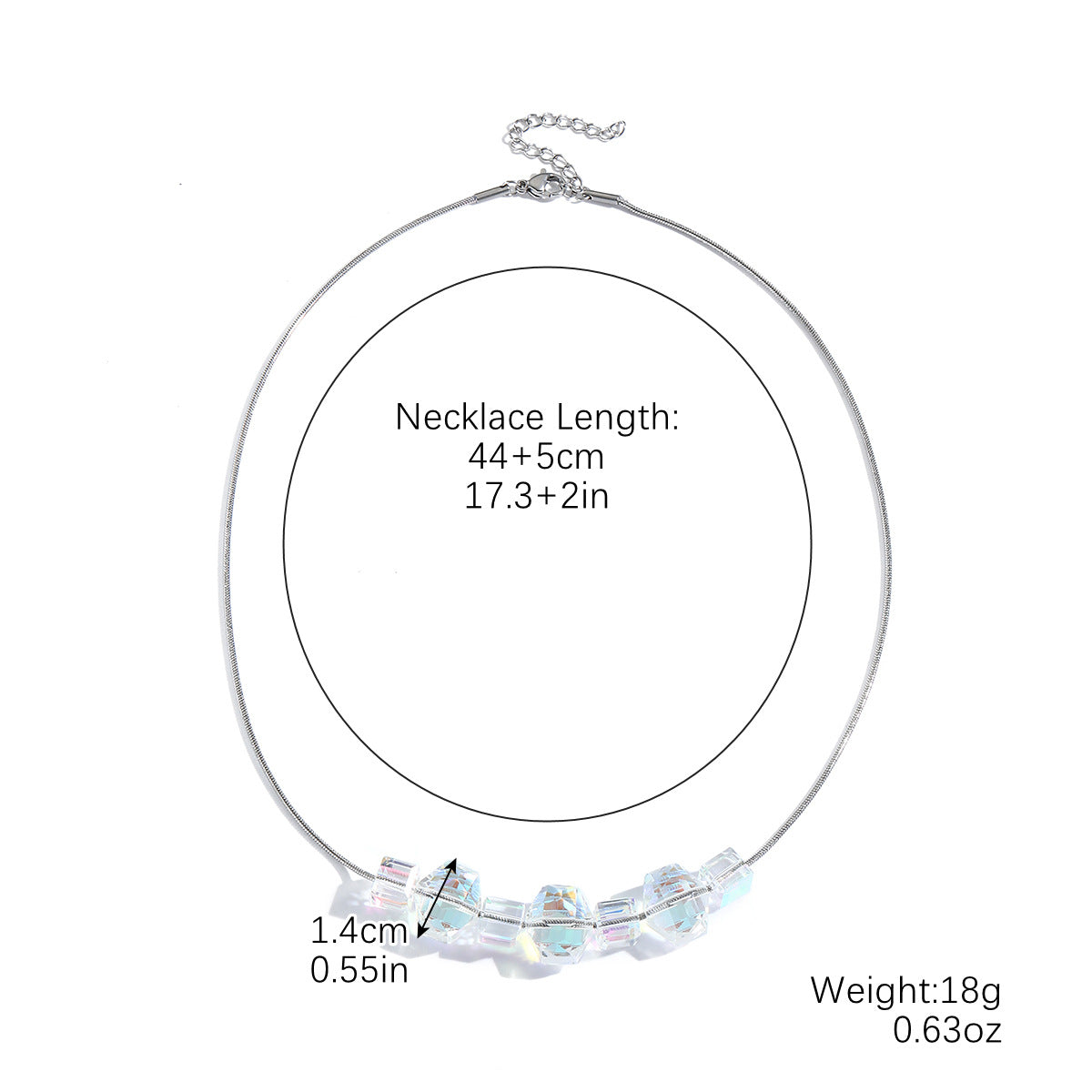 Wholesale Simple Crystal Stainless Steel Necklace ACC-NE-ManYi005