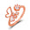 Wholesale Simple Butterfly Copper Diamond  Geometric Opening Finger Ring