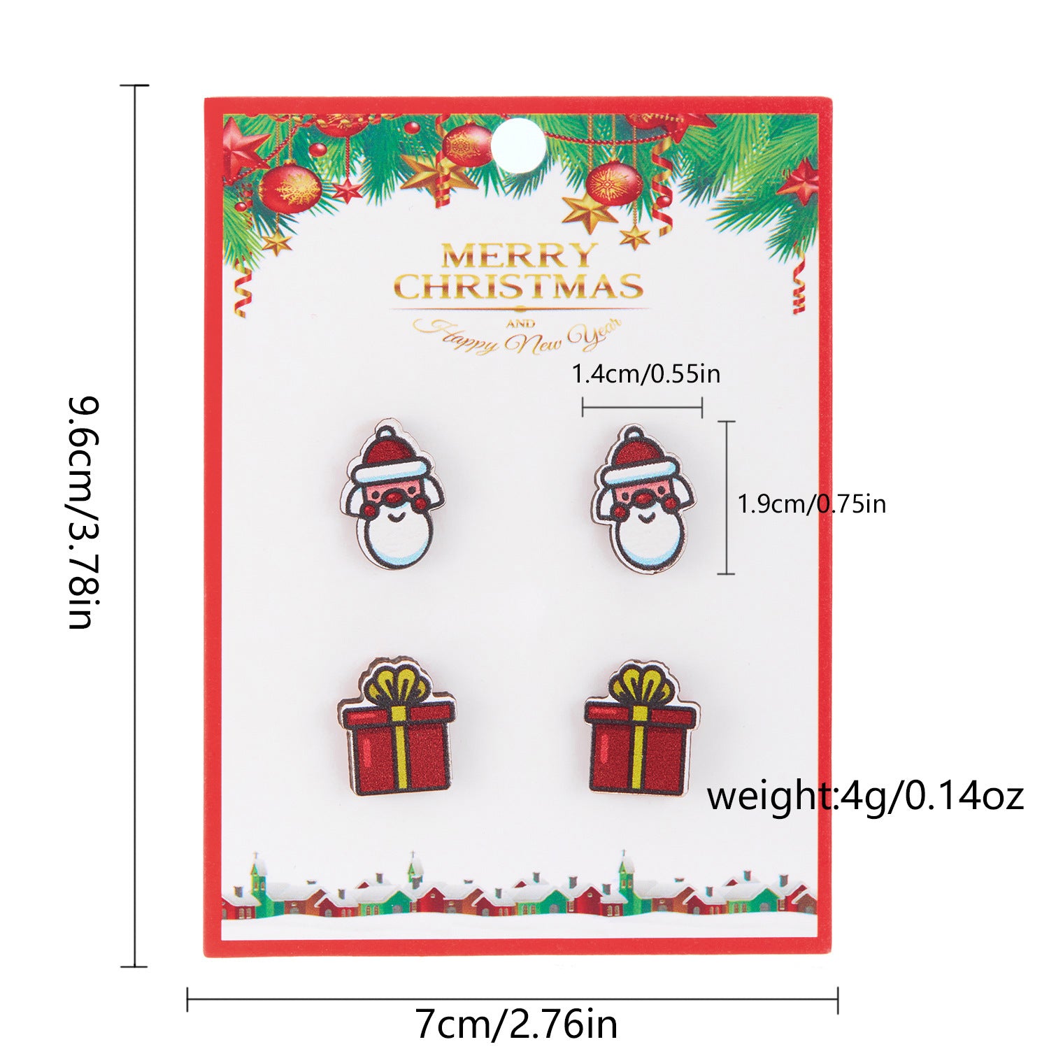 Wholesale Christmas Snowman Snowflake Wood Earrings Set ACC-ES-YingHao001