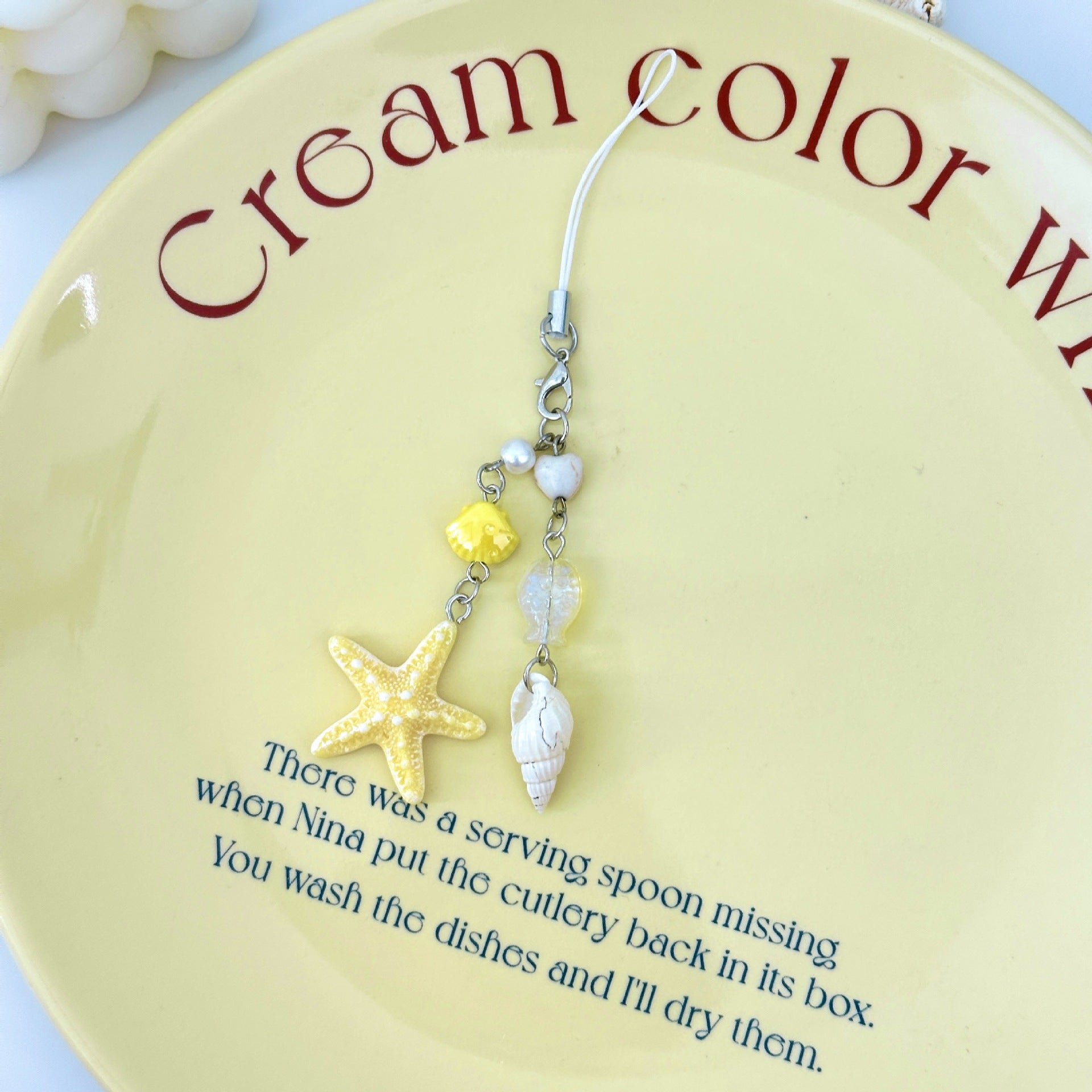 Wholesale Shell Starfish Beaded Keychain