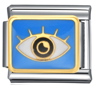 Wholesale 9mm Italian Charm Starter Bracelets DIY square Single Section Creative Stainless Steel Composable Bracelet