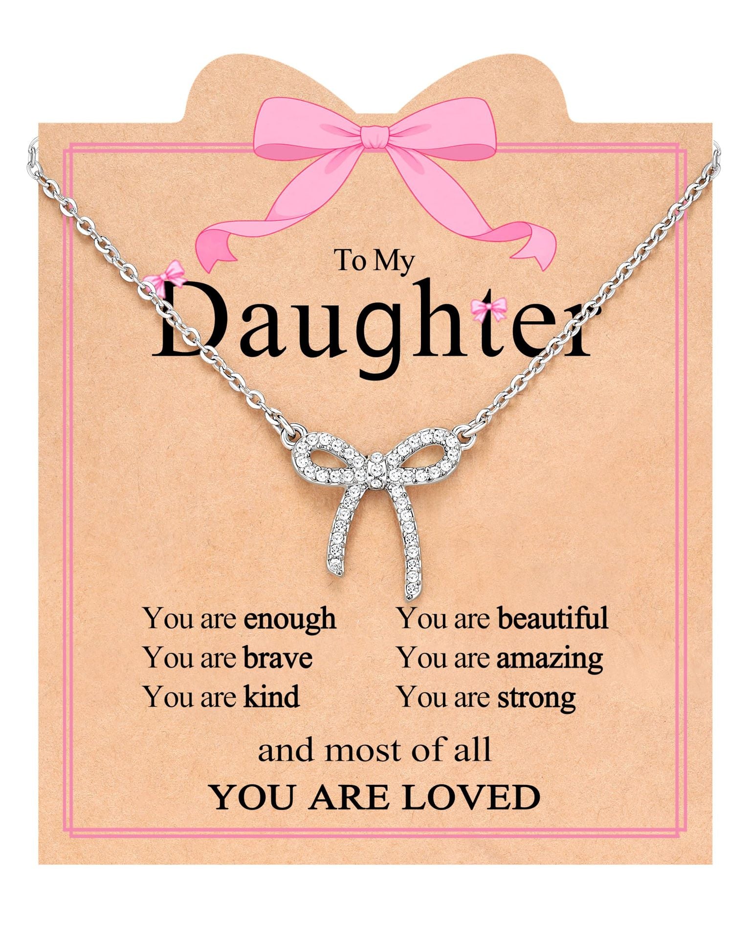 Wholesale Bow necklace with diamond bow pendant,  women' s necklace