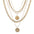Wholesale Human head necklace set light luxury temperament relief round necklace