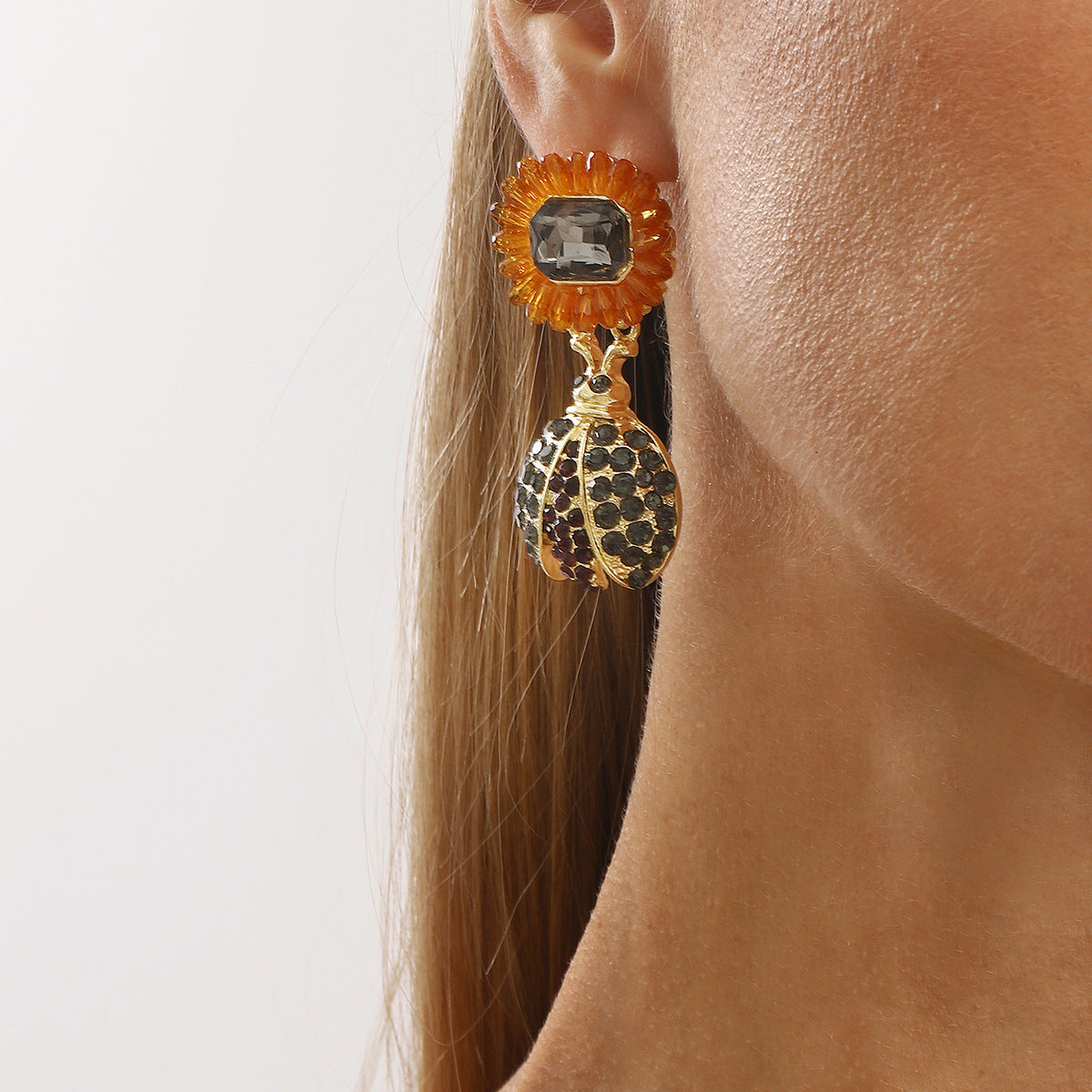 Wholesale Exaggerated Vintage Beetle Earrings