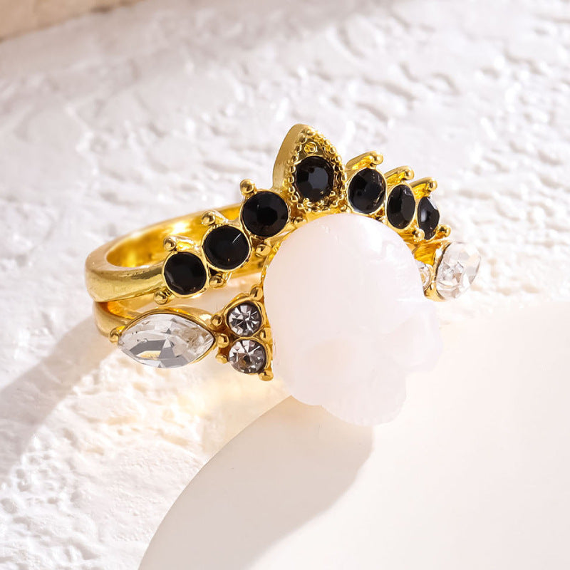 Wholesale Crown Skull Ring Adjustable Rings ACC-RS-LR001