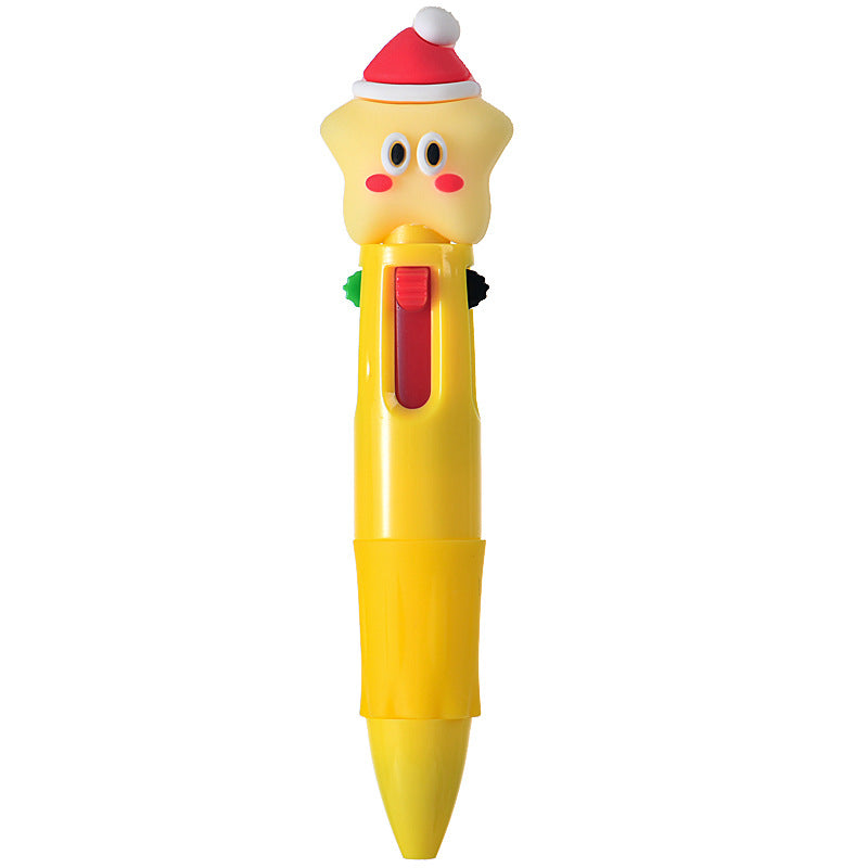 Wholesale Cute cartoon Christmas four-color ballpoint pen