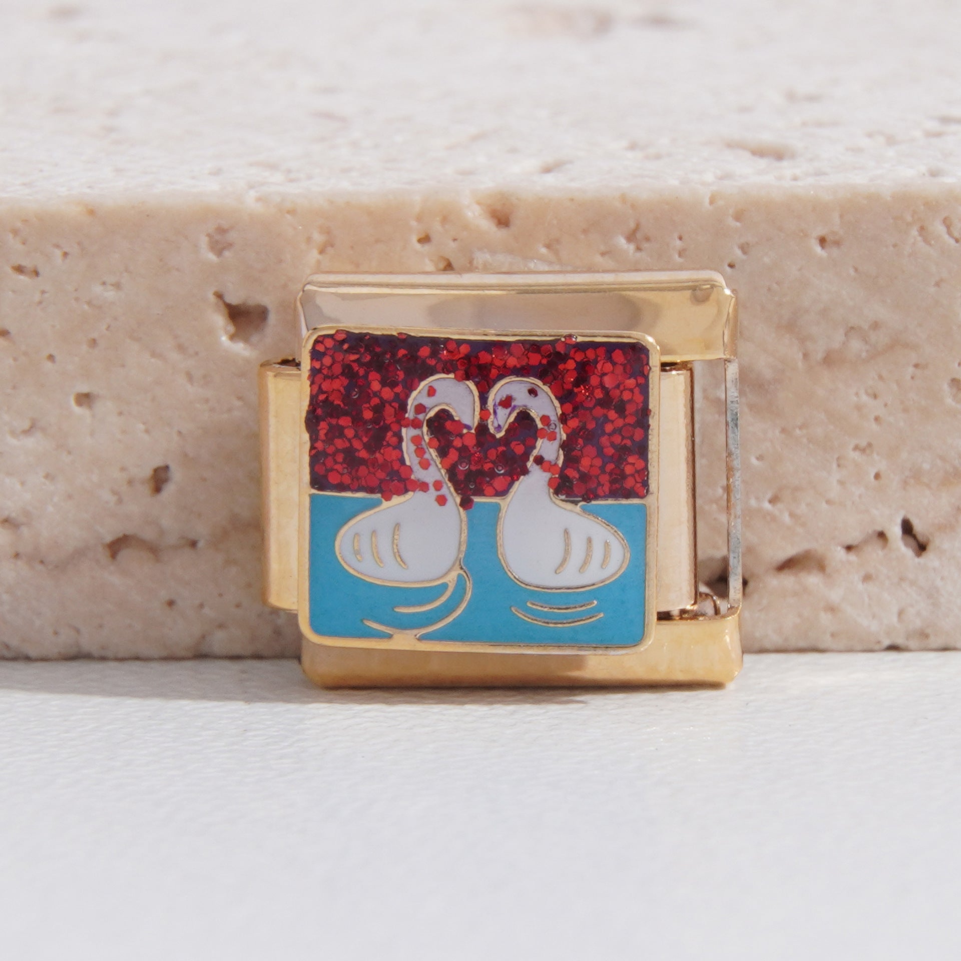 Wholesale Italian Charm Bracelet 9mm DIY Splicing Blue Series Stainless Steel Composable Bracelet