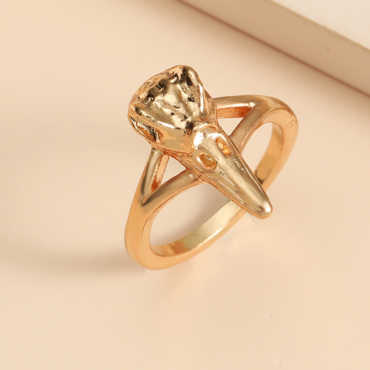 Wholesale Gothic Skull Ring Punk Exaggerated Alloy Open Ring