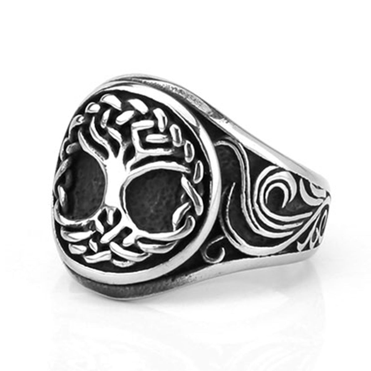 Wholesale Titanium Steel Nordic Viking Tree of Life Ring