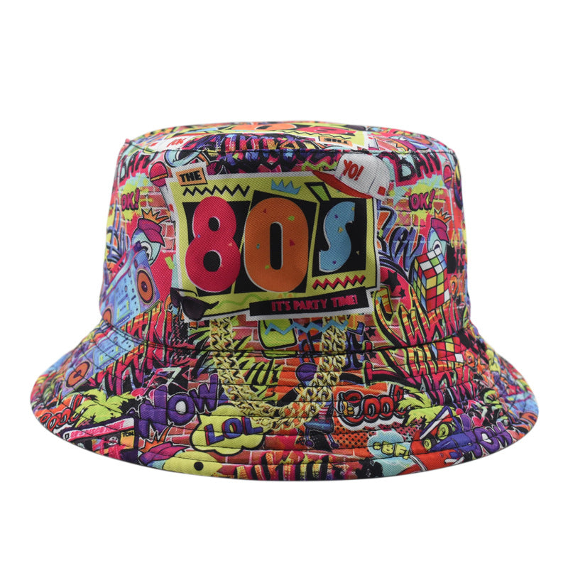 Wholesale Pattern Fisherman Hat s Double-Sided Wearable Bucket Hat