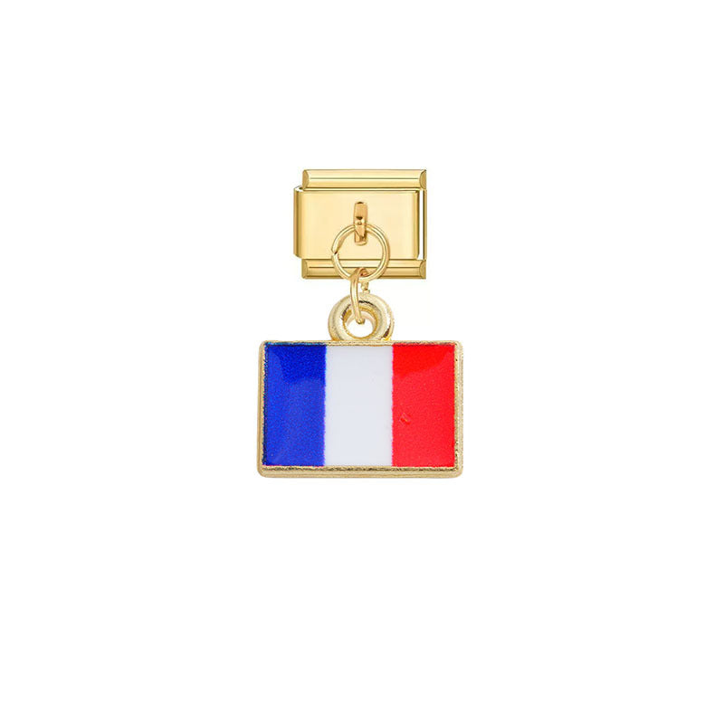 Wholesale Stainless Steel DIY Nation-themed Pendant Modules for Italy Fashion Accessory