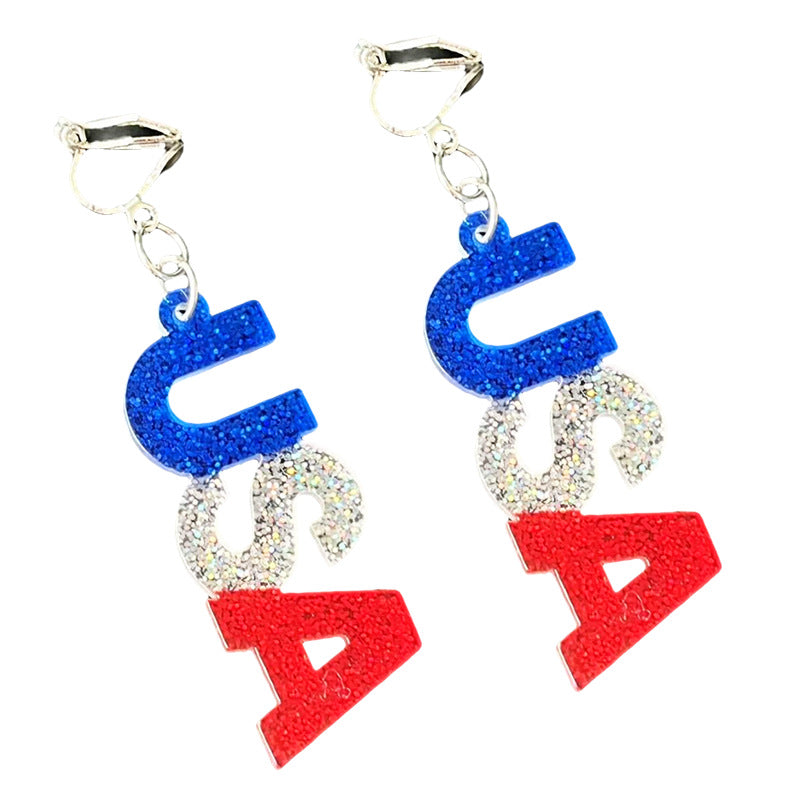 Wholesale American Independence Day fireworks acrylic earrings