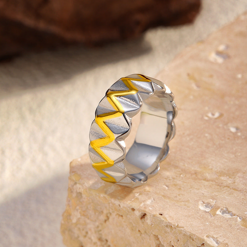 Wholesale geometric stainless steel rings
