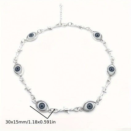 Wholesale  Blue Eyeball Pendant Necklace Layering Jewelry Boutique Resale Gift